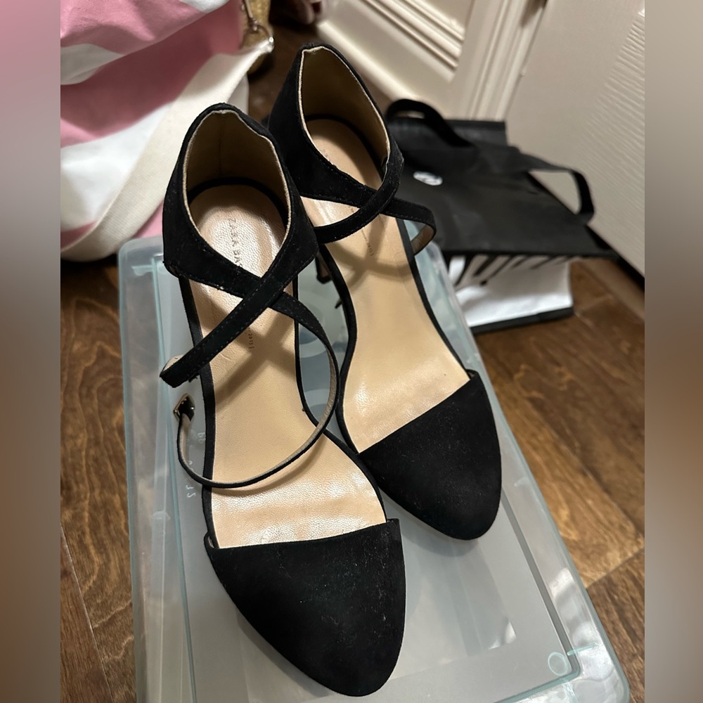Zara Black Strappy Heels